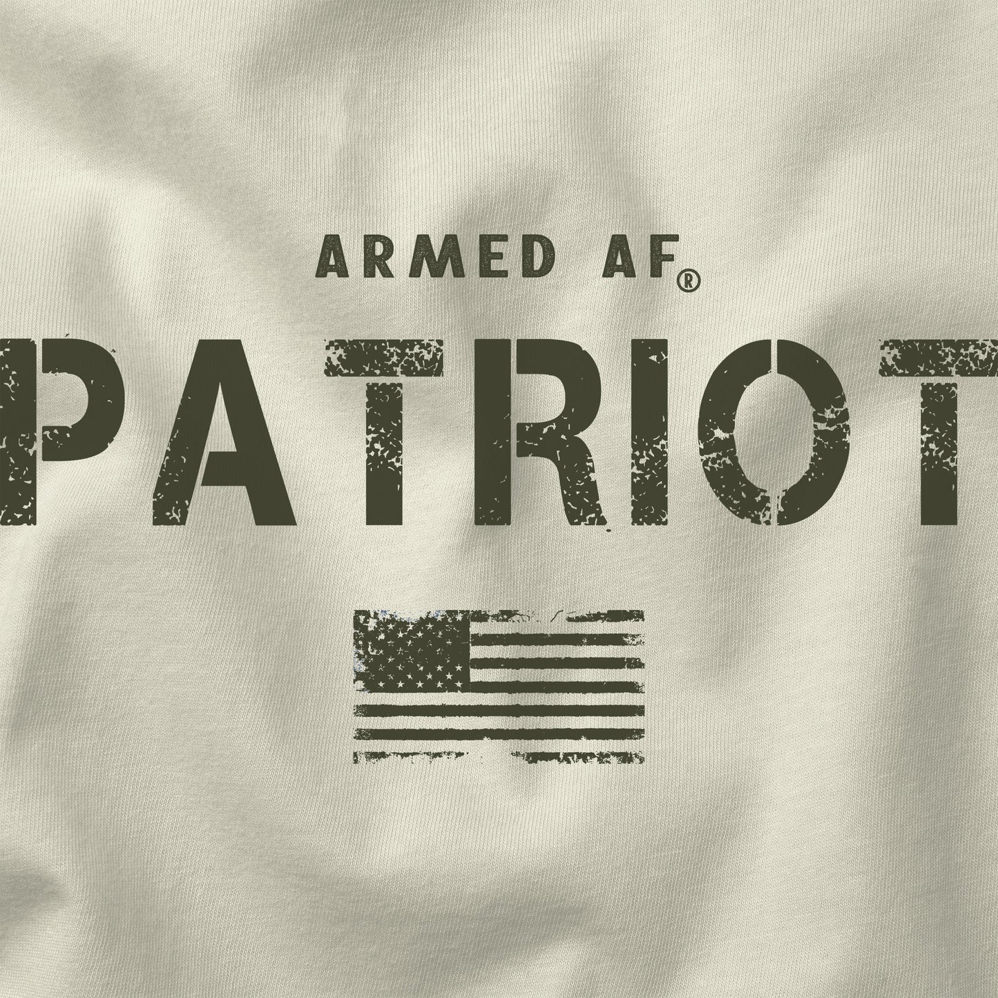 Armed AF® Patriot tee shirt design closeup