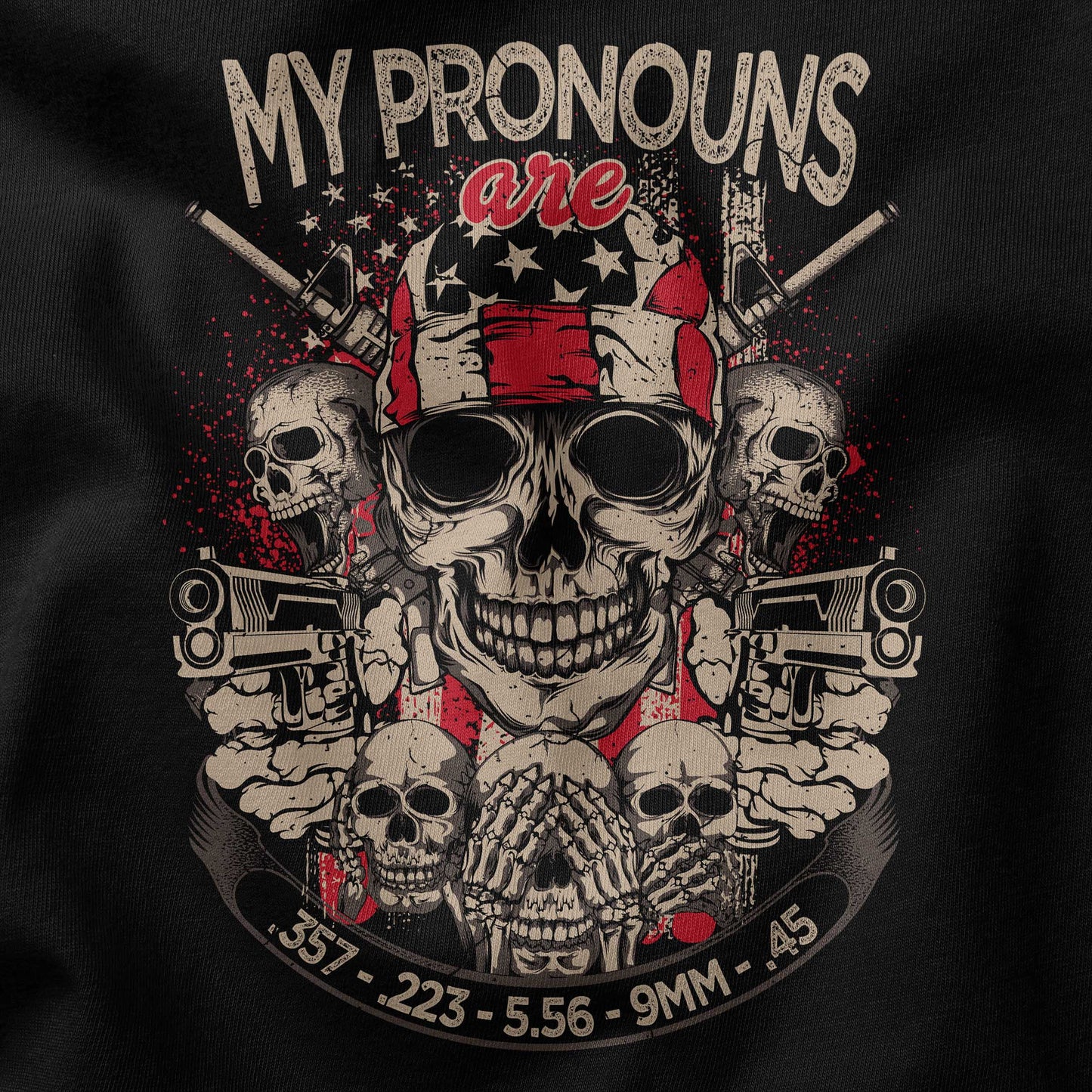 Closeup of 2nd amendment t-shirt