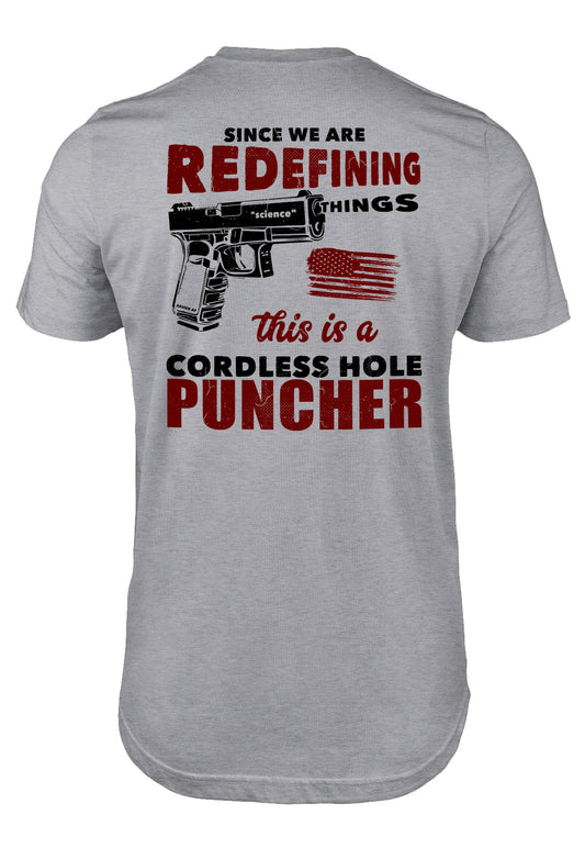 Cordless hole puncher t-shirt