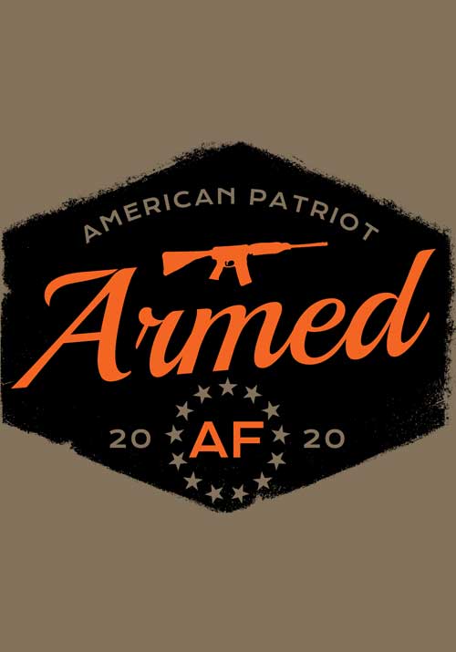 Second Amendment logo t-shirt from ArmedAF® 