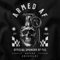 Design closeup for second amendment shirt from ArmedAF® brand