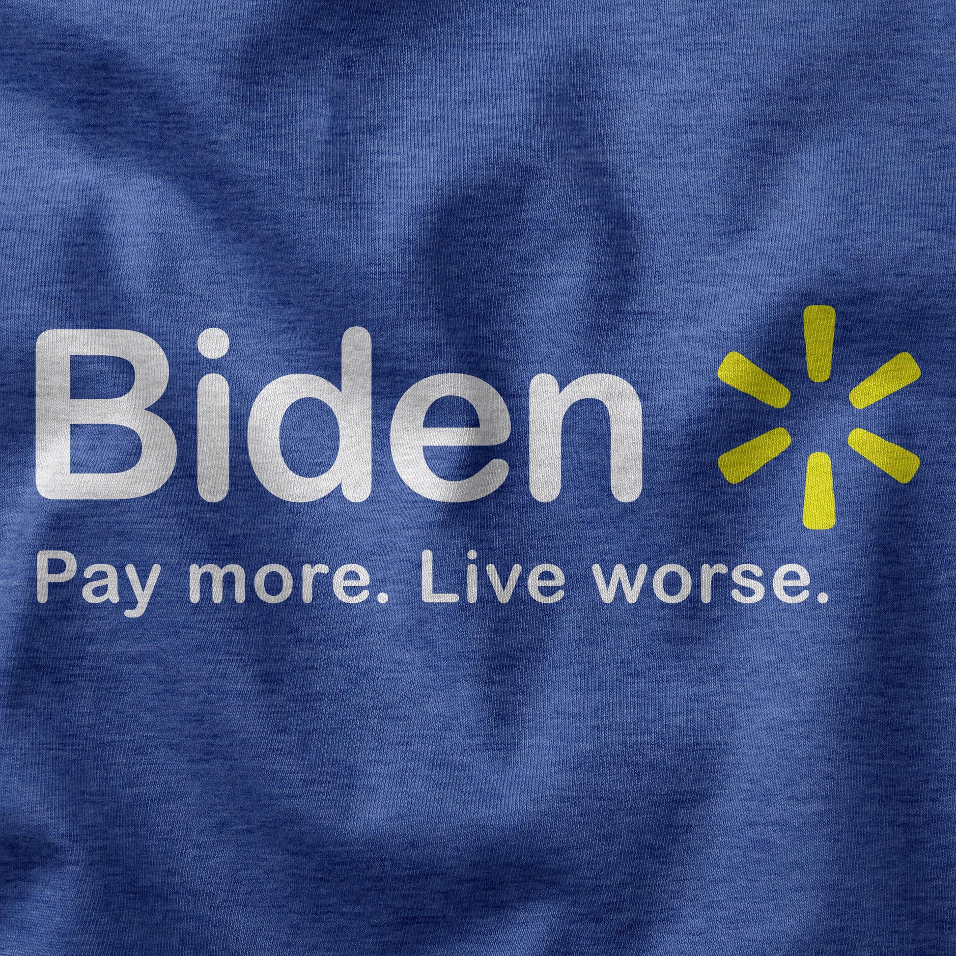 Joe Biden parody tees shirt closeup