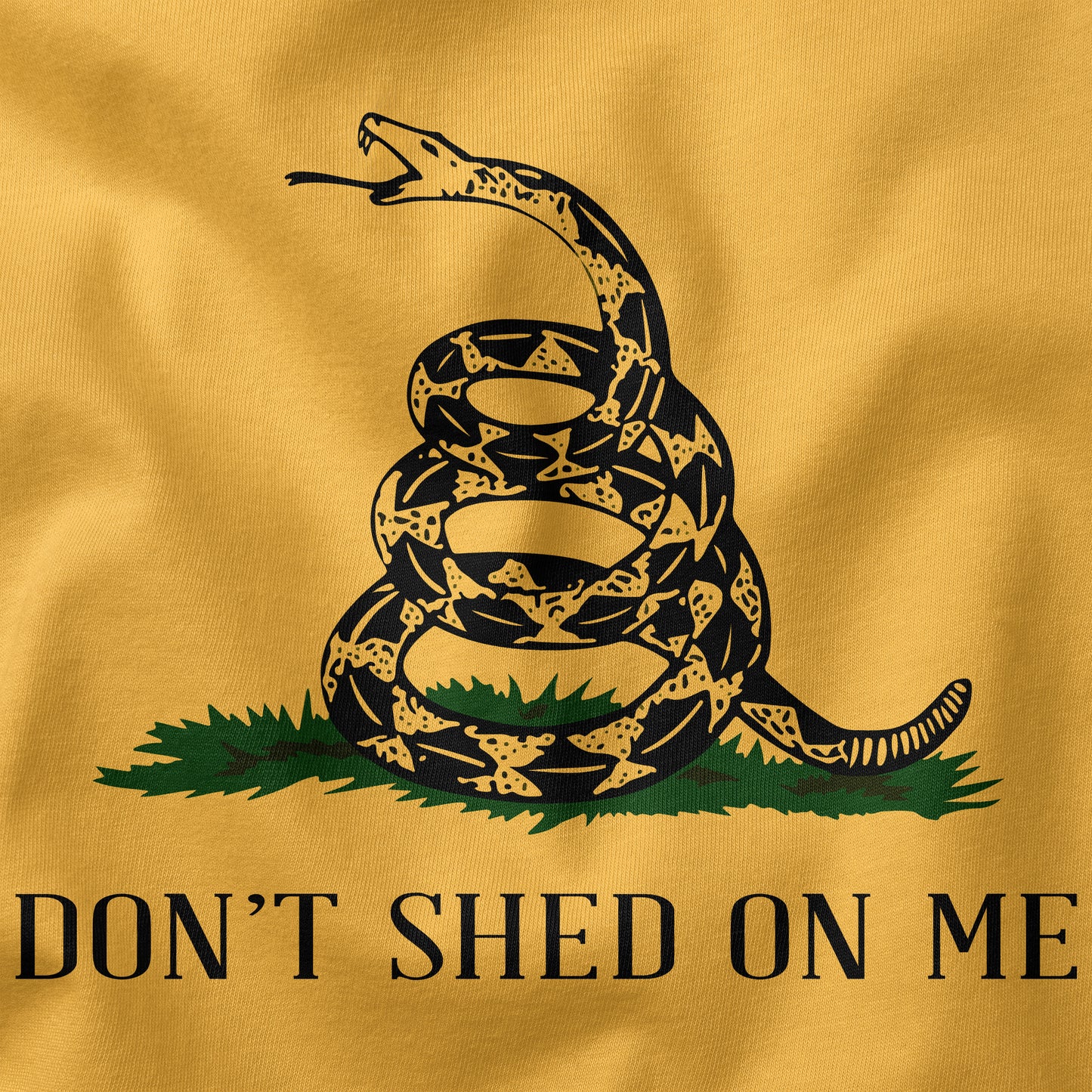Closeup of dont shed on me t-shirt design