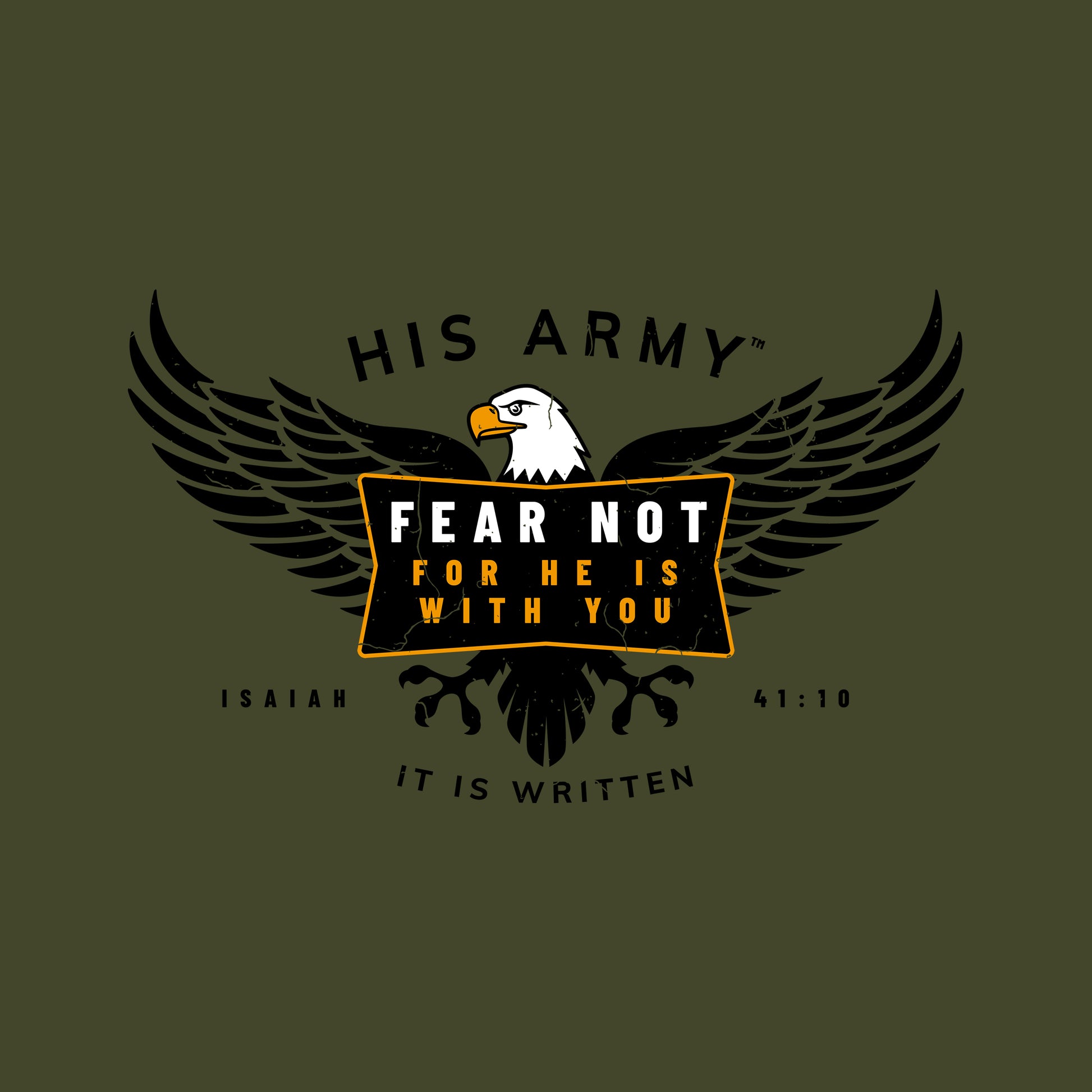 Fear Not Isaiah 41:10 Christian t-shirt design closeup