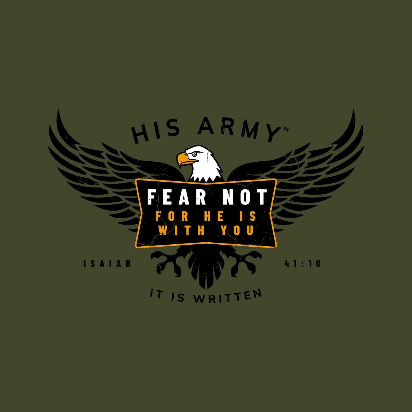 Fear Not Isaiah 41:10 Christian t-shirt design closeup