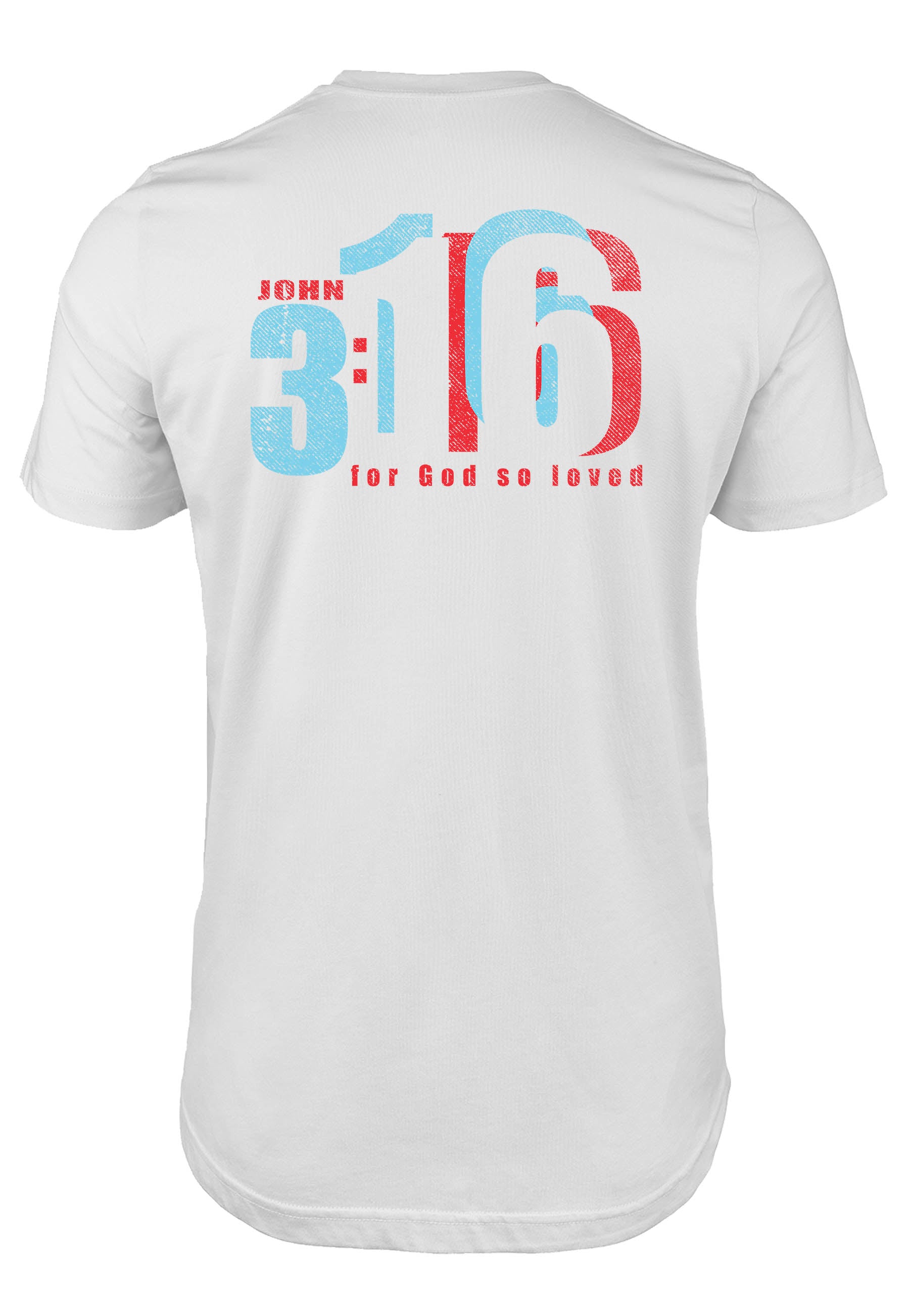 John 3:16 Christian t-shirt with abstract design