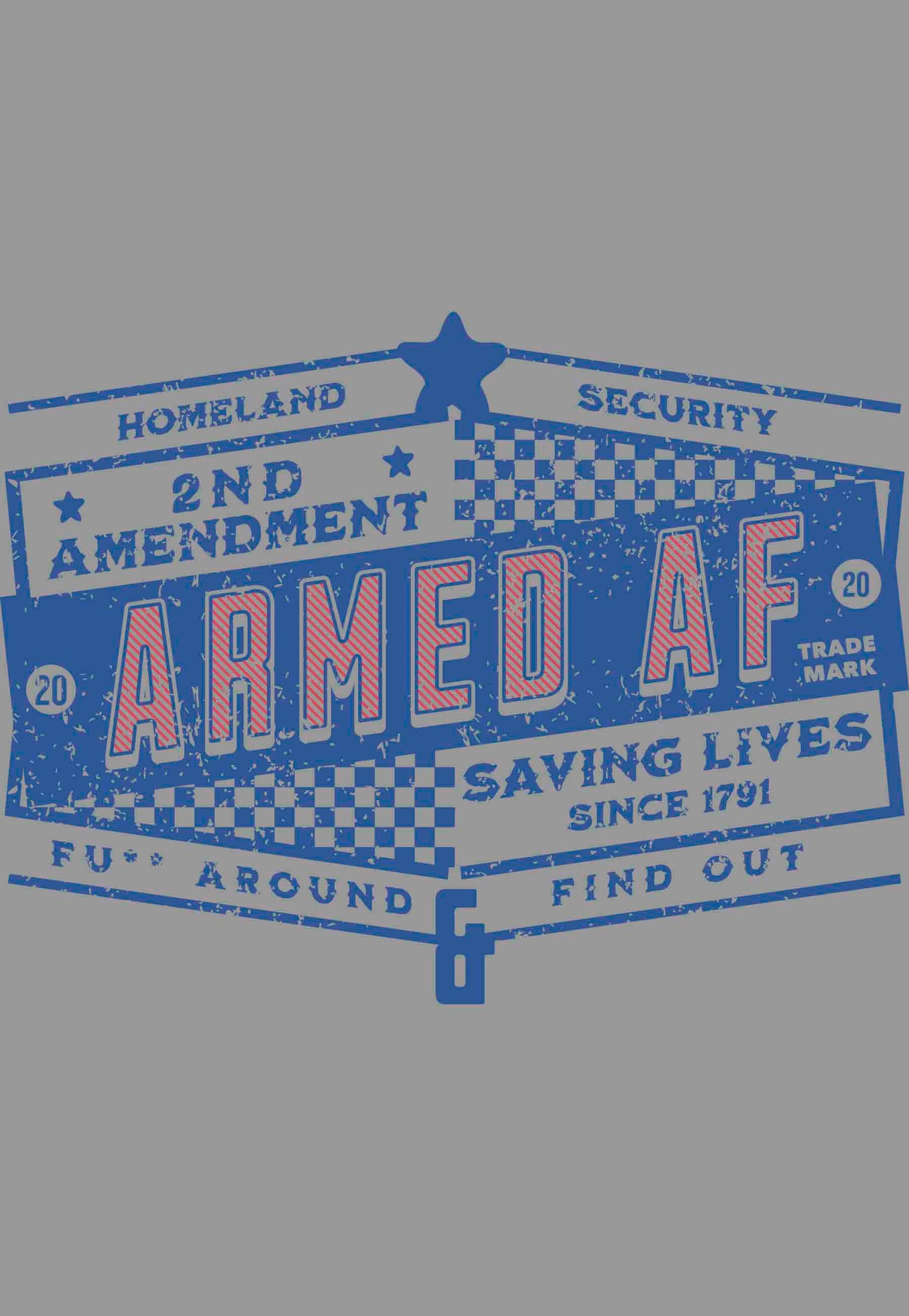 Homeland Security t-shirt design closeup