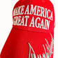 Closeup of MAGA hat detailing