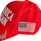 American Flag on MAGA hat