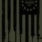 Second Amendment gun flag t-shirt design closeup