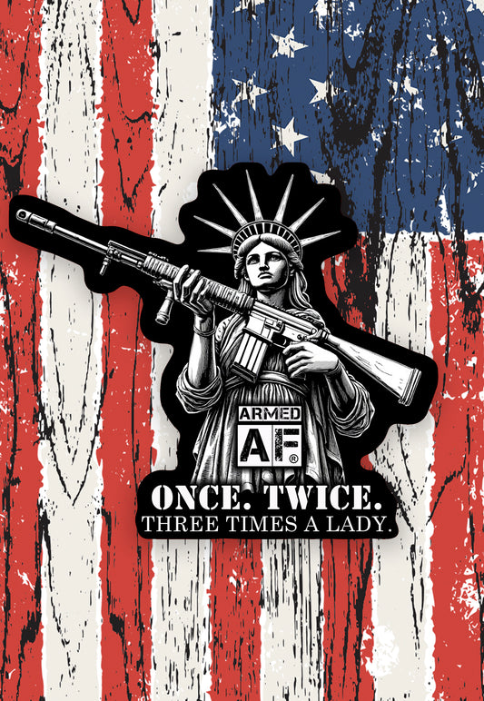 Lady Liberty Armed AF sticker