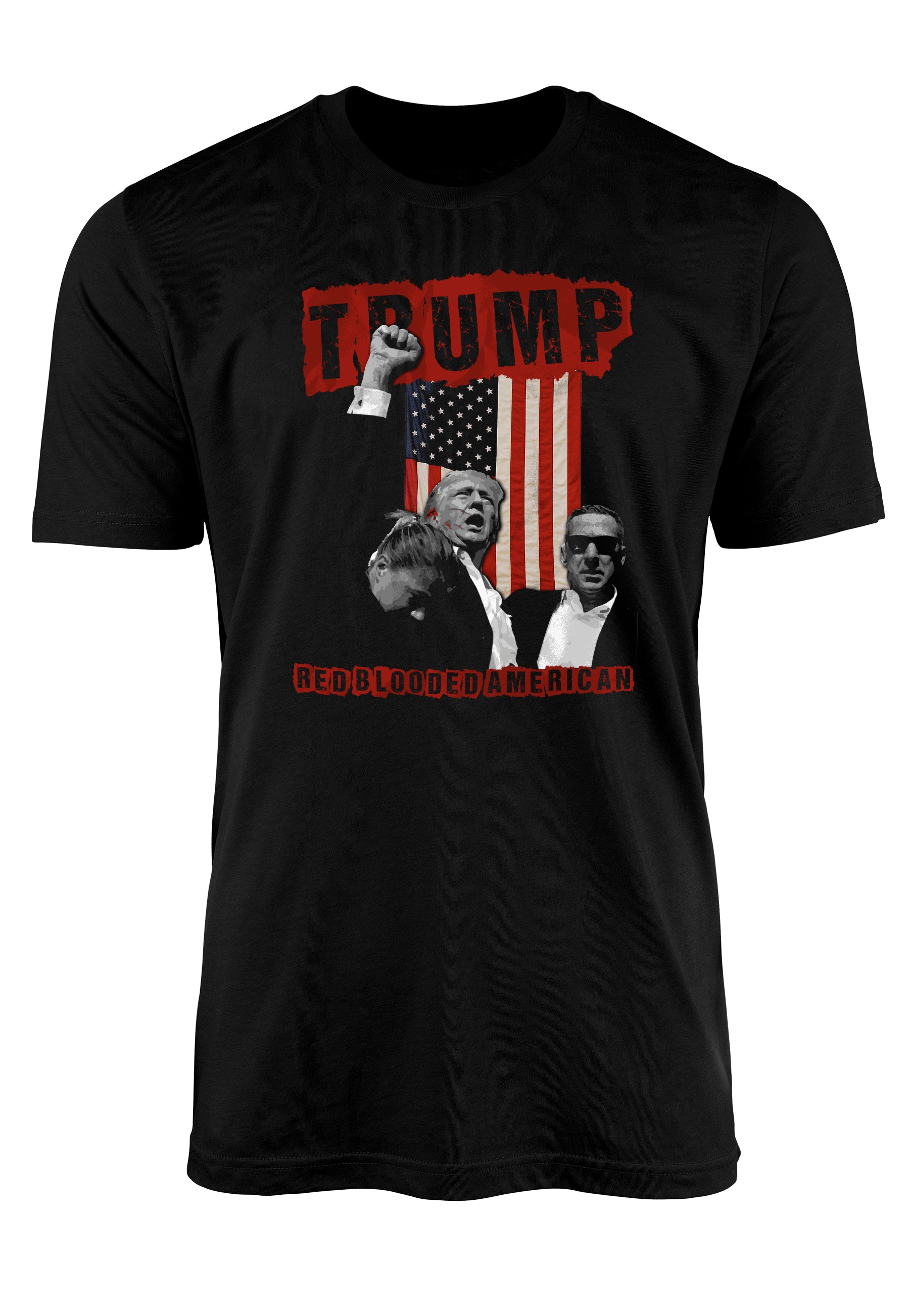 Trump red blooded american t-shirt fight fight fight