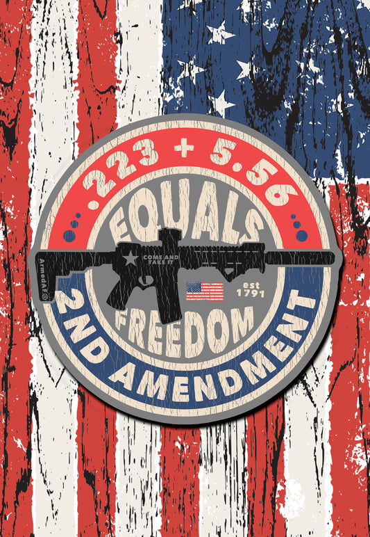 Pro second amendment original design sticker from Armed AF® brand