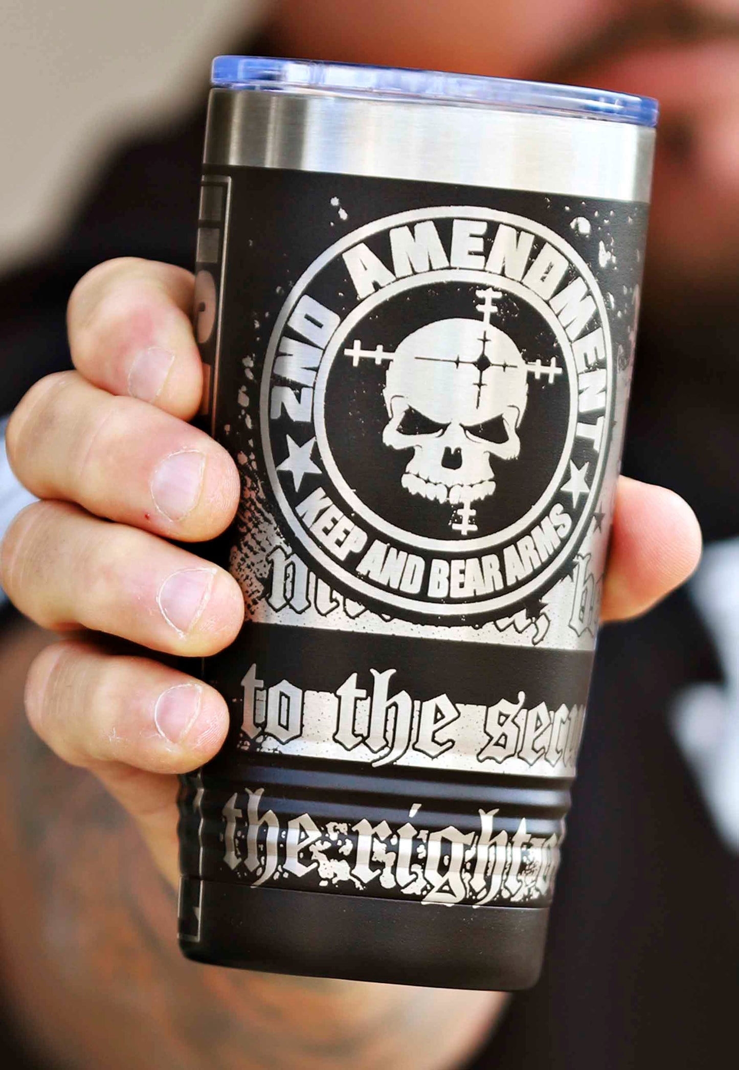 2A tumbler held by mma champion shannon ritch