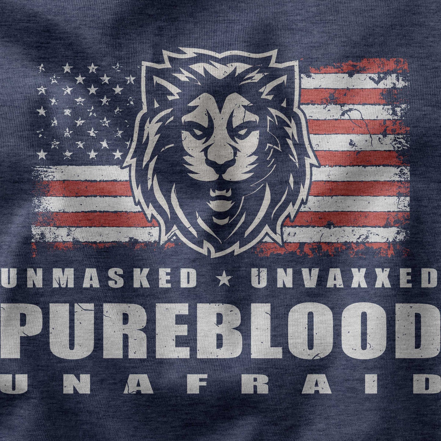 pureblood antivax t-shirt design closeup