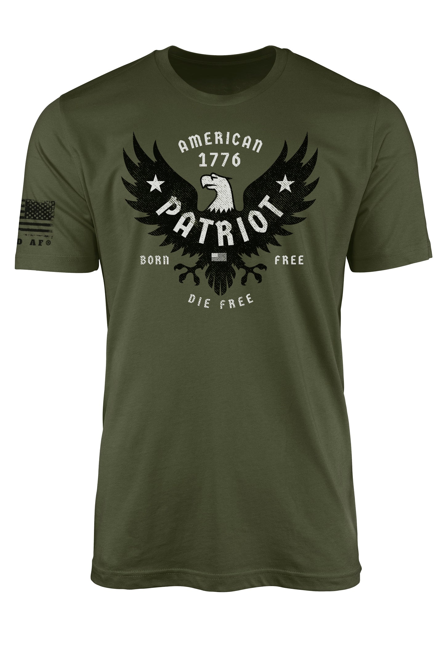 American Patriot t-shirt design on front of tee shirt