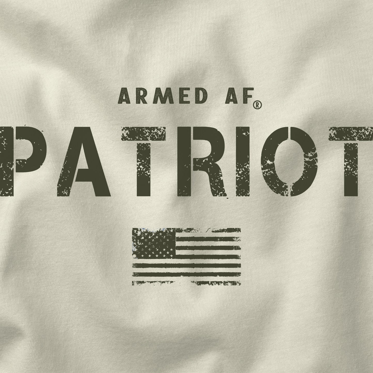 Armed AF® Patriot tee shirt design closeup