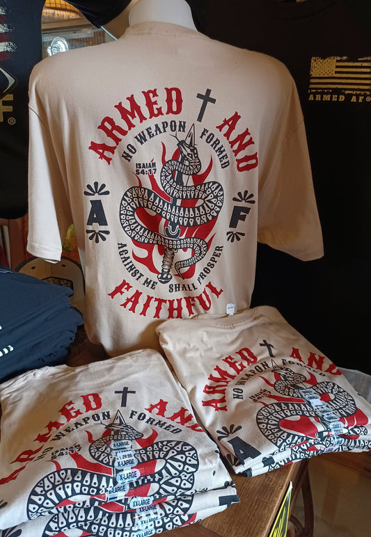 Christian patriot t-shirt on display in store