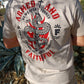 Armed and faithful Christian patriot t-shirt on model