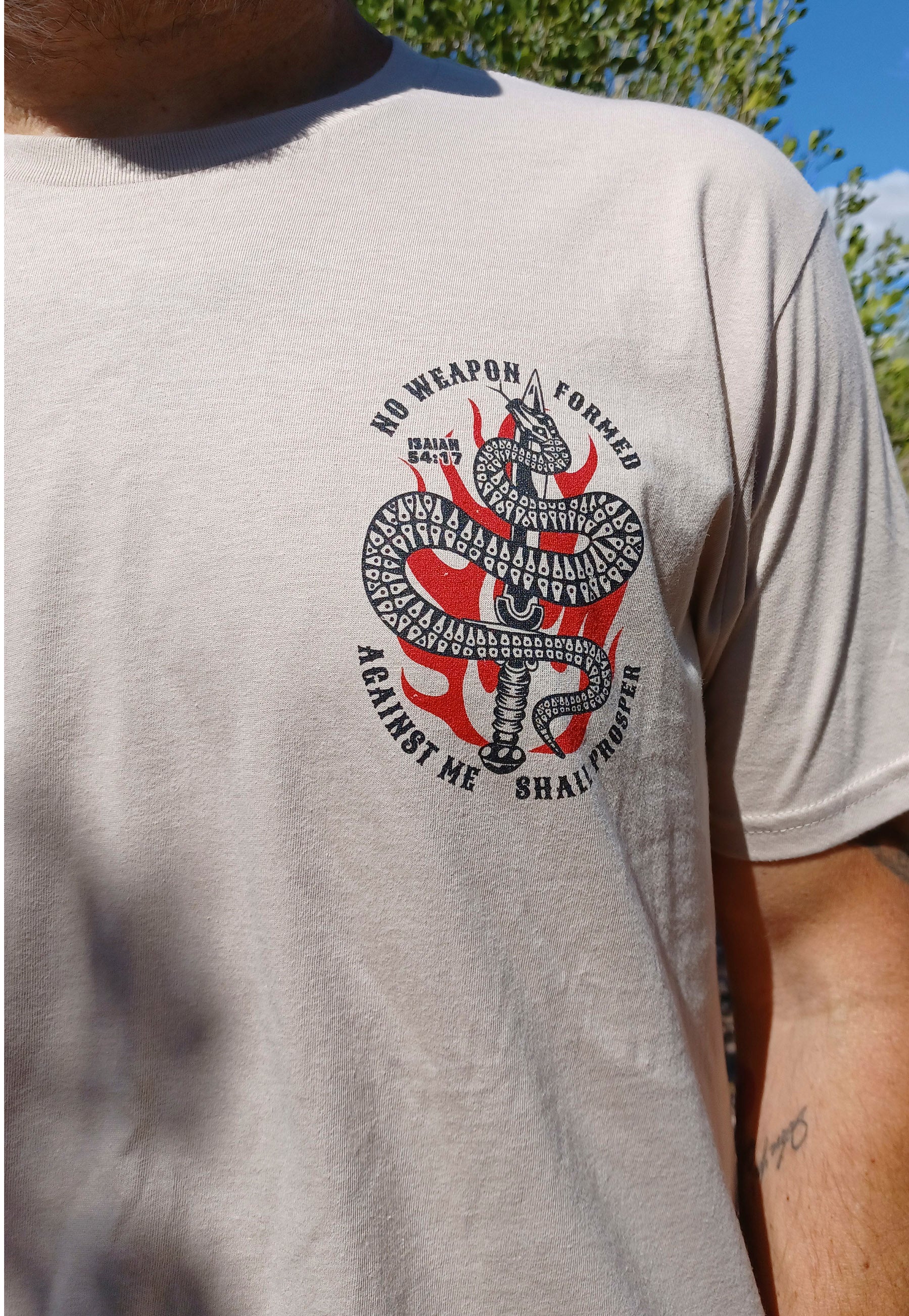Christian patriot t-shirt chest print