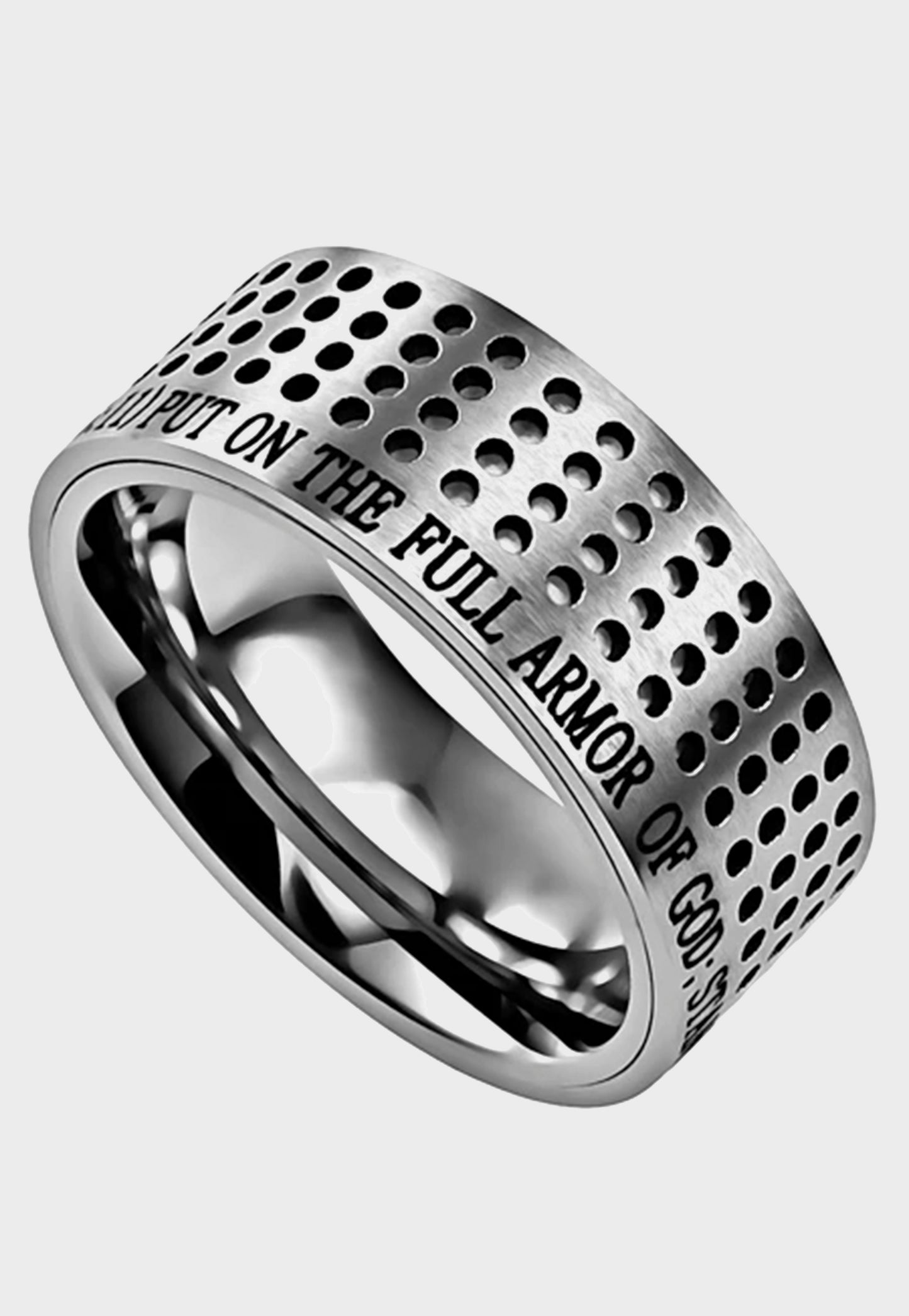 Armor of God men's slotted ring