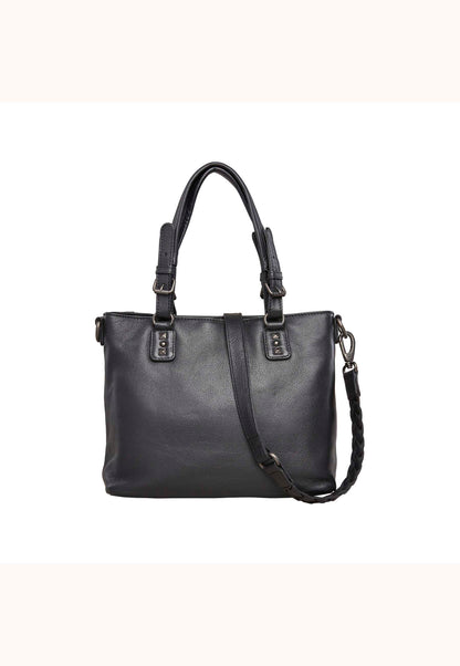 Black leather high end purse