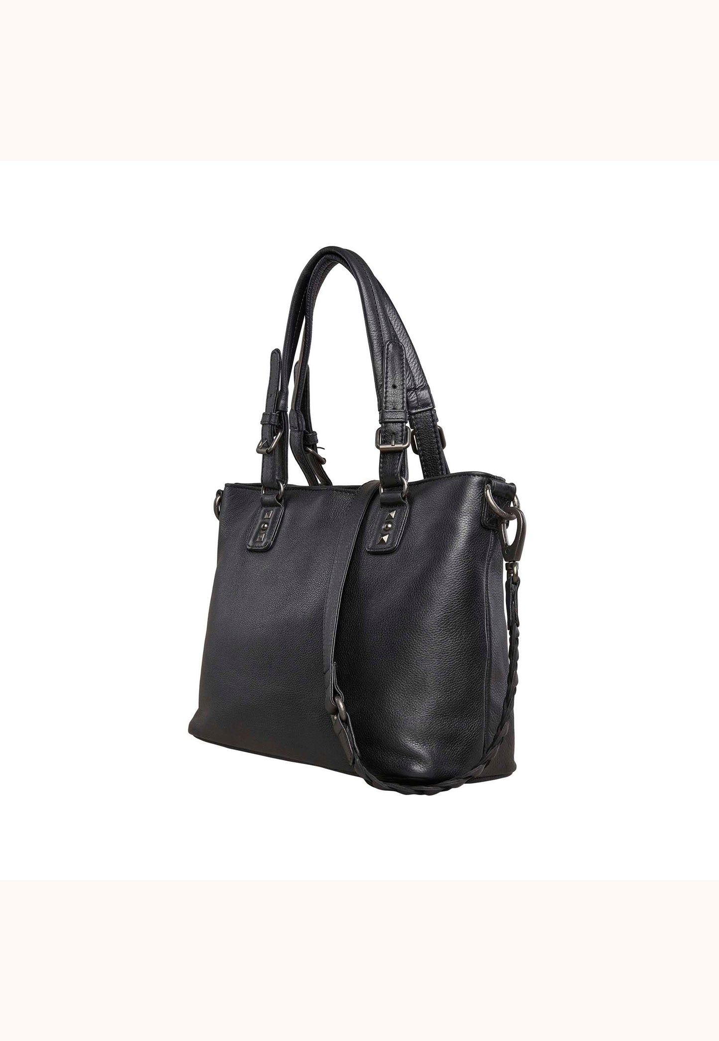 Ladies gun purse in black leather