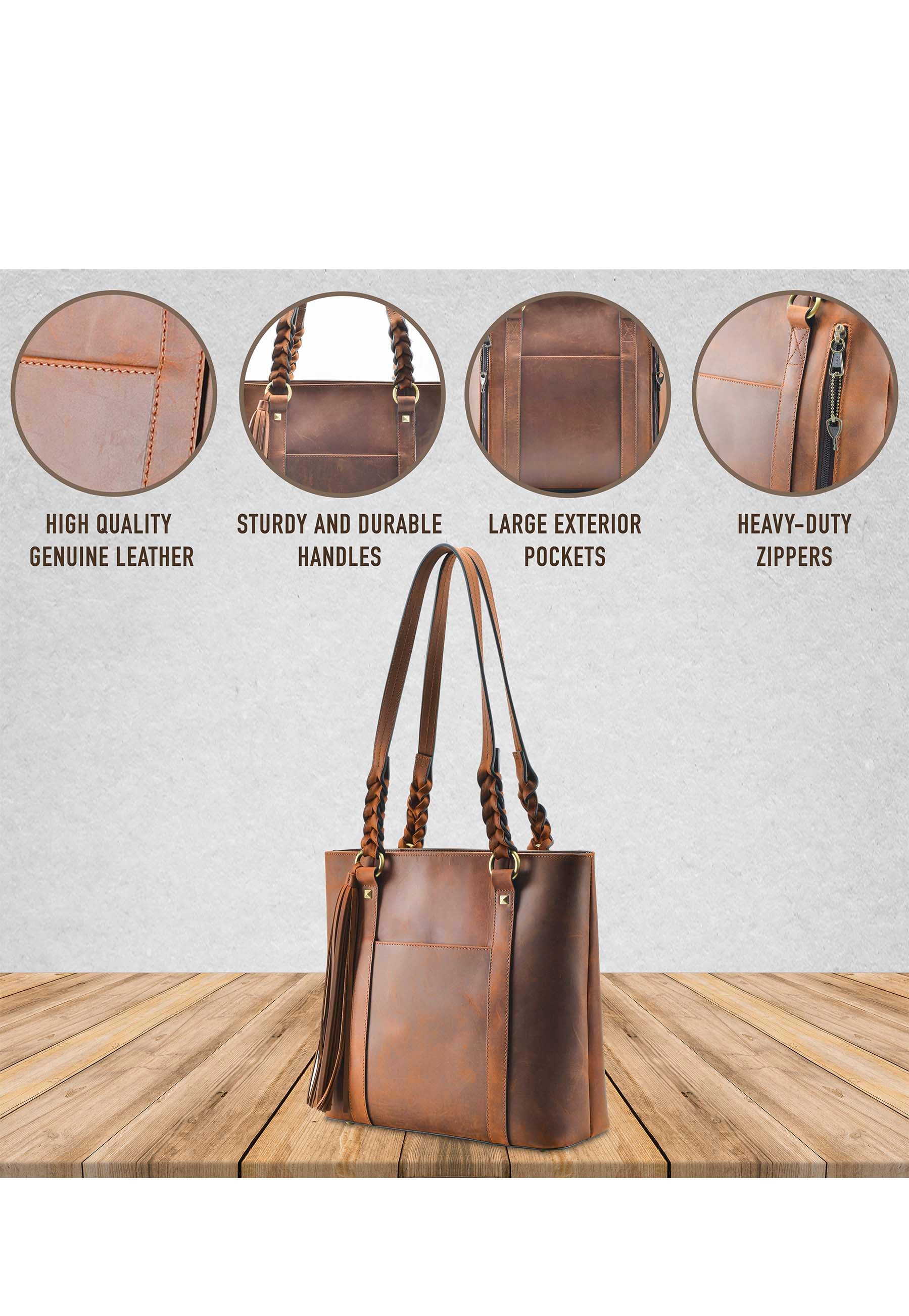 feature view of ladies conceal carry purse