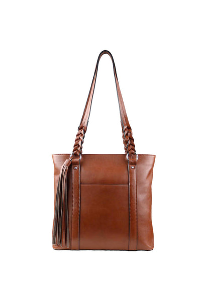 Mahogany leather conceal carry bag for women