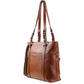 Side view showing tassel on high end leather conceal carry purse