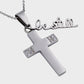 Be Still Christian cross necklace