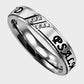 Christian ring for ladies with Psalm 34:8 inscribed