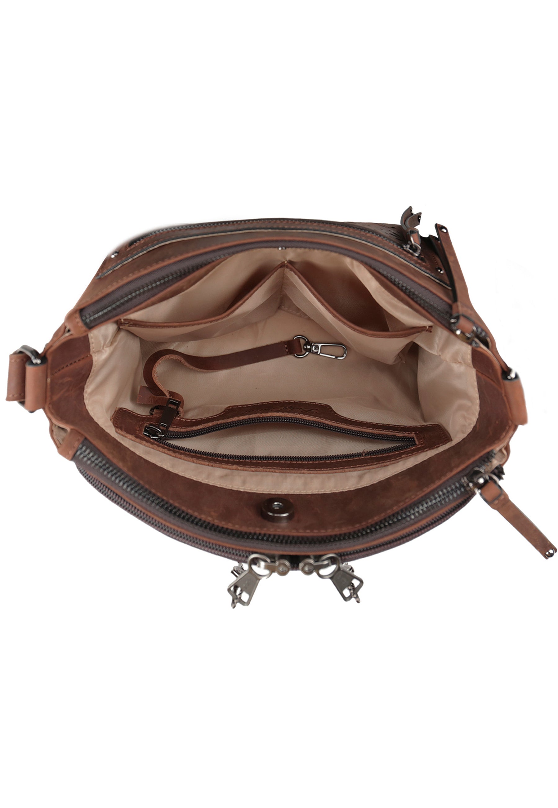 Brynlee Distressed Leather Lockable Crossbody Concealed Carry Purse –  Hiding Hilda, LLC