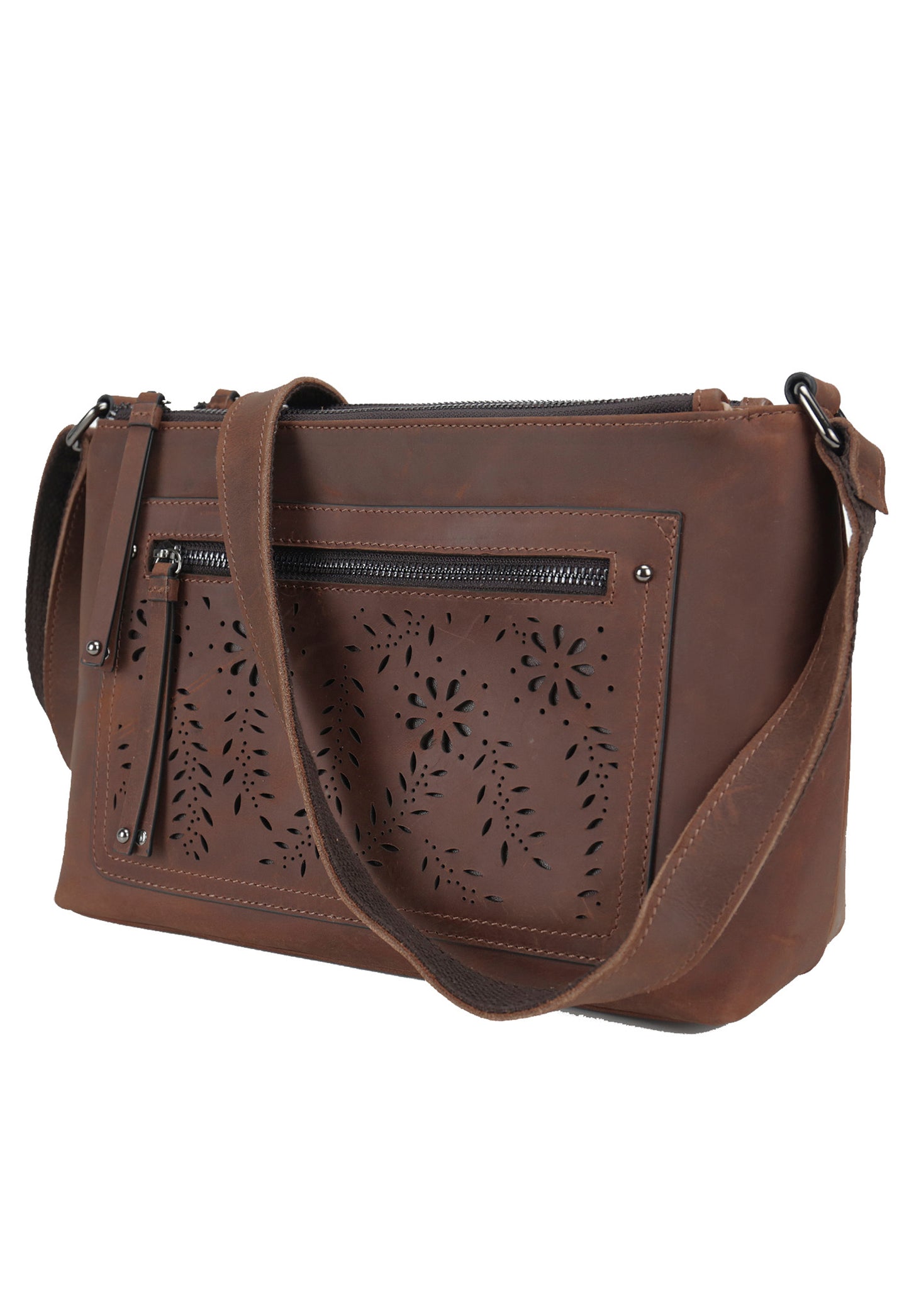 top grain leather concealed carry purse for ladies