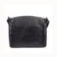 Back view of black leather ladies conceal carry purse