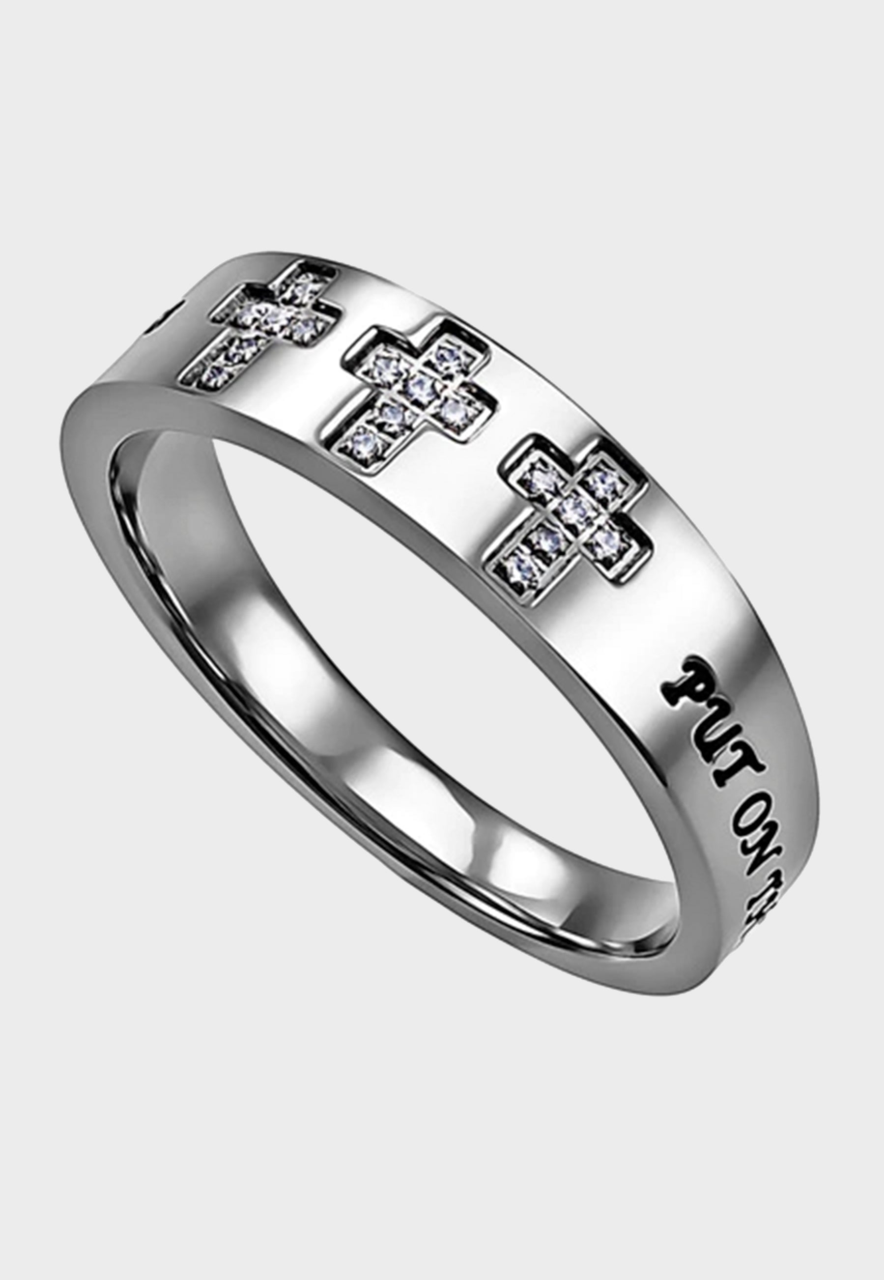 Christian Cross Ring For Men 14k Gold With Iced Out Design, Religious  Jewelry From Lovelord, $71.4 | DHgate.Com