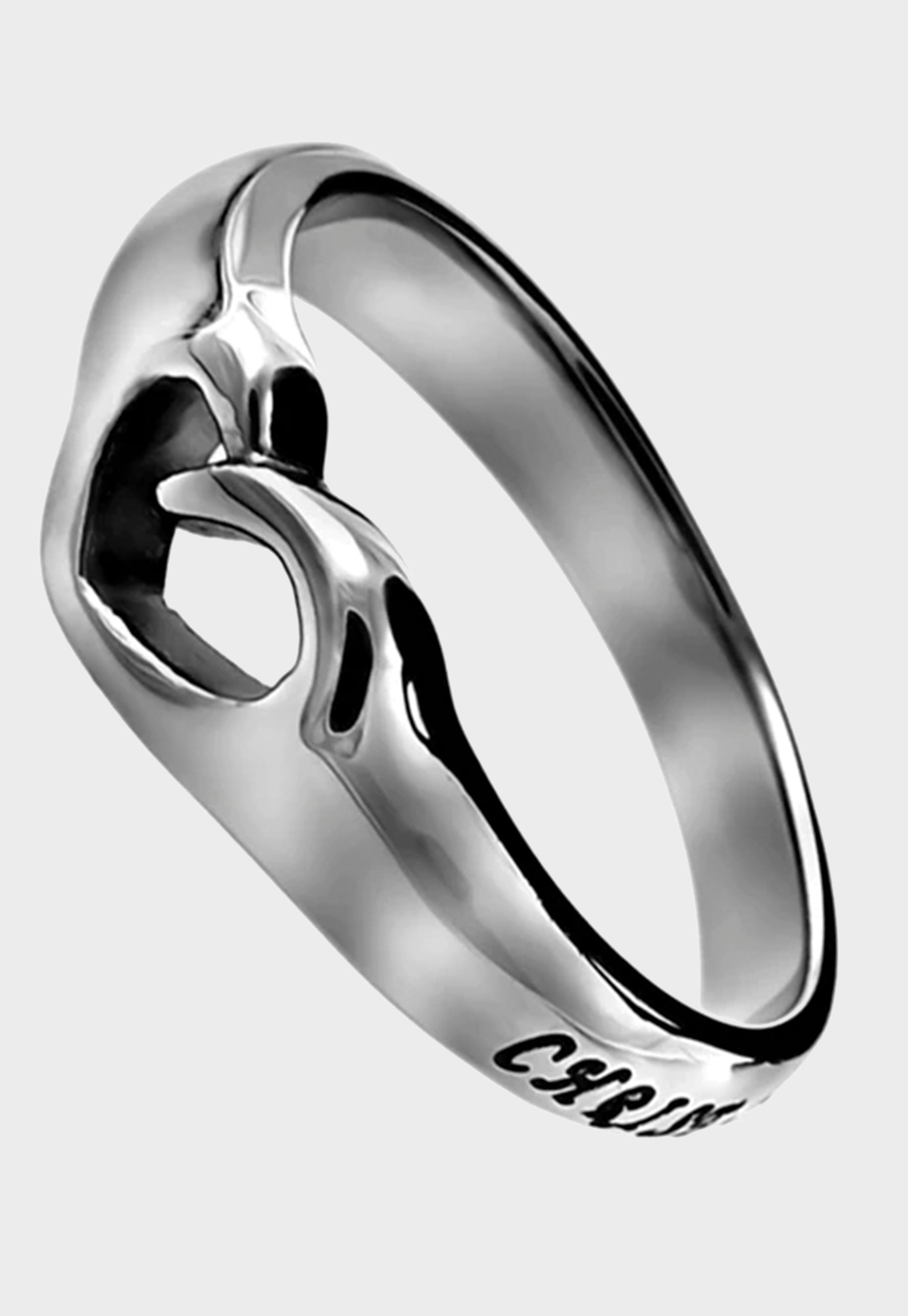 Women's Christian mini heart ring