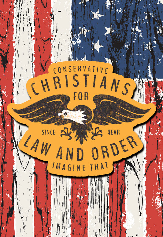 Funny Christian law and order sticker