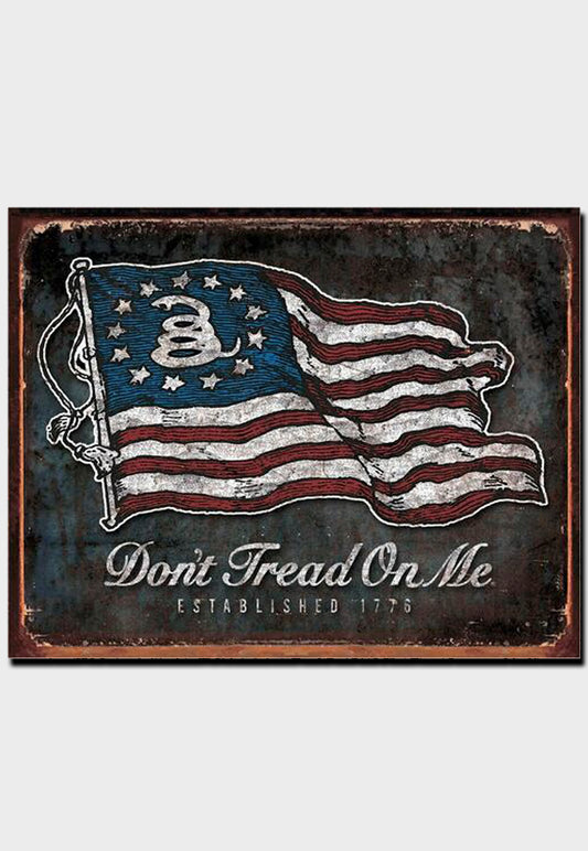 Betsy Ross Don't Tread on me tin sign