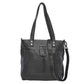 Black leather conceal carry handbag