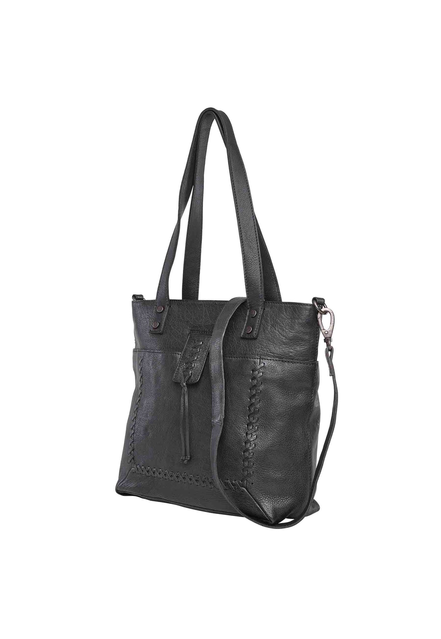 side view of high end concealed carry handbag