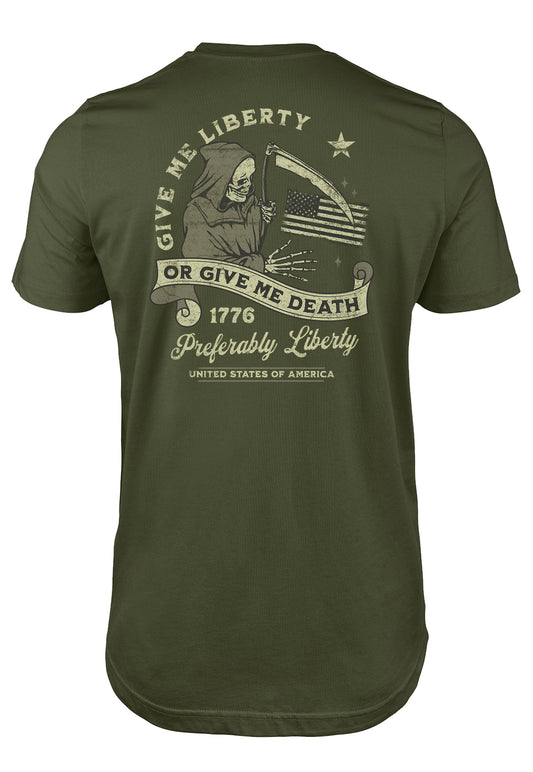 Give me Liberty or Give me Death Grim Reaper t-shirt