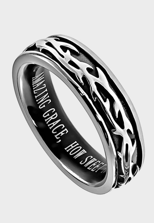 Amazing Grace ladies Christian ring with thorns