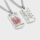 By His stripes we are healed dogtag Christian necklace