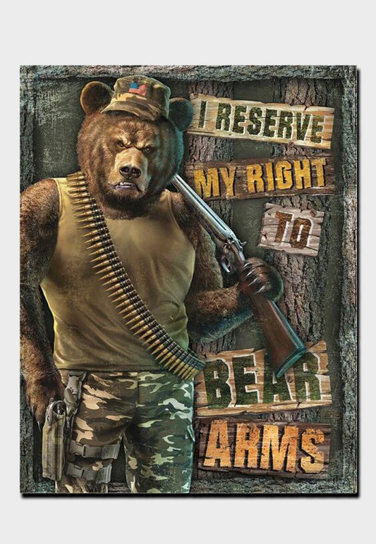 I reserve the right to bear arms tin sign