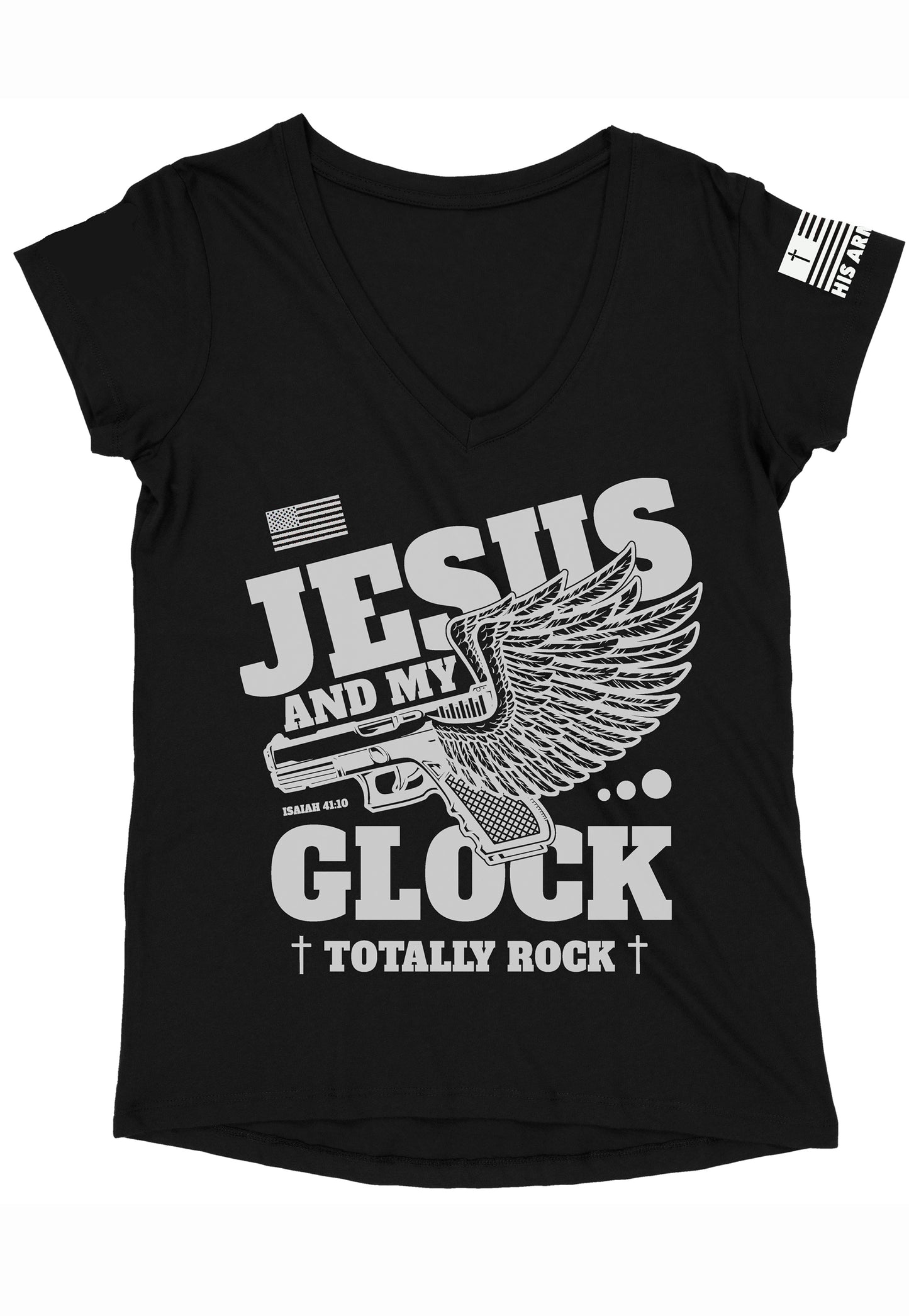 Jesus and My Glock Totally Rock t-shirt design 