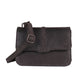 Black leather concealed carry crossbody small purse