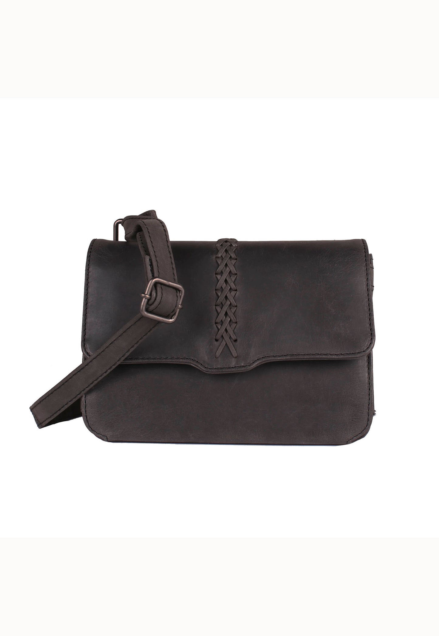 Black leather concealed carry crossbody small purse