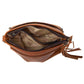 interior view of nice leather purse for conceal carry women