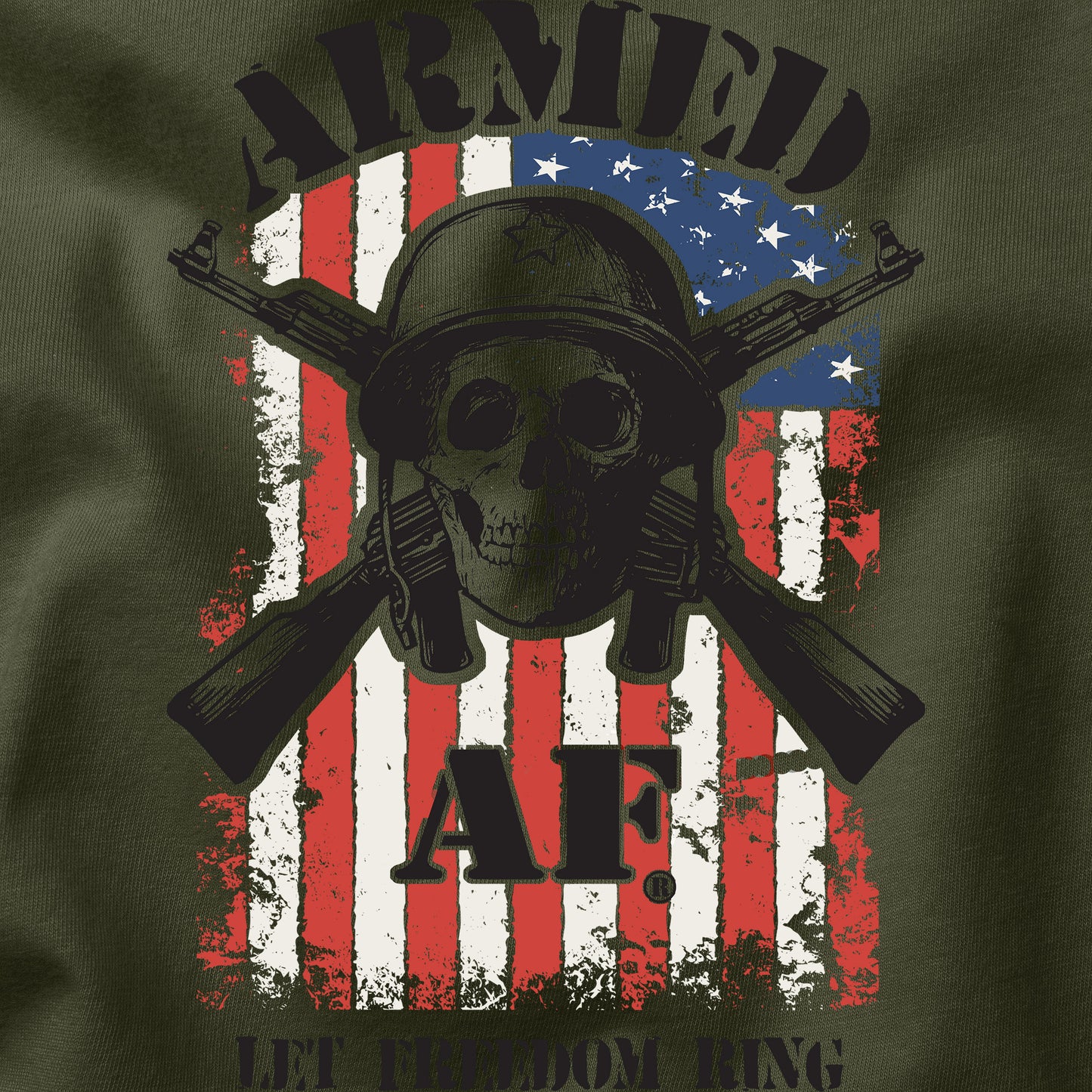 Closeup of freedom design from ArmedAF®